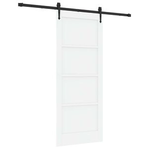 vidaXL Schuifdeur ORKDAL 83 x 202 cm Massief grenenhout Wit en zwart