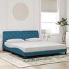 vidaXL Bedframe zonder matras fluweel blauw 180x200 cm