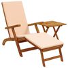 vidaXL Ligstoelkentingen en opvouwbare zonnebader 2 st Beige
