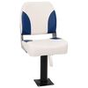 vidaXL Bootstoel 1 set inklapbaar 41x36x48 cm blauw en wit
