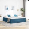 vidaXL Opbergbed met matras Donkerblauw 160 x 200 cm Fluweel