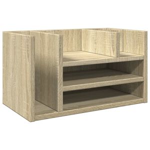 vidaXL Bureau organiser 44,5x24x25 cm bewerkt hout sonoma eikenkleurig