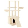 vidaXL Kattenmeubel met sisal krabpalen 133 cm cr&egrave;mekleurig