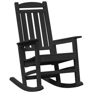 vidaXL Tuin schommelstoel Zwart HDPE