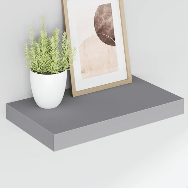 vidaXL Wandschappen zwevend 2 st 40x23x3,8 cm MDF grijs