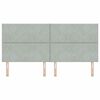 vidaXL LED Hoofdbord Lichtgrijs 200 cm Nep Leer