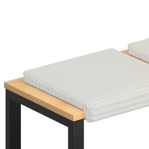 vidaXL Bankkussen 4 st Pluche Corduroy Cr&egrave;mekleurig Diepte 35 cm