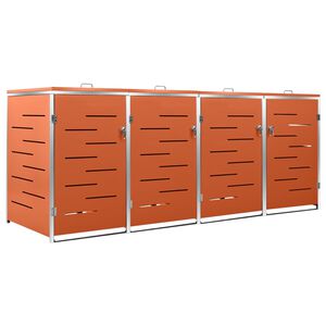 vidaXL Containerberging vierdubbel 276,5x77,5x115 cm roestvrij staal