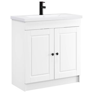 vidaXL Badkamermeubelset Wit 78,5 x 37,5 x 81 cm Bewerkt hout