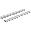 vidaXL Kaststaaf 2 st Zilver 372 x 15 x 29 mm Aluminium Legering