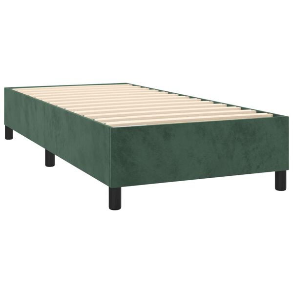 vidaXL Boxspring bed 90x200 cm fluweel donkergroen