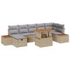 vidaXL Tuinbankenset 8 st Beige poly rattan