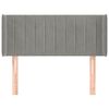 vidaXL Hoofdbord met randen 93x16x78/88 cm fluweel lichtgrijs