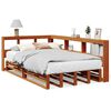 vidaXL Bed met boekenkast zonder matras grenenhout wasbruin 120x200 cm