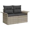 vidaXL Tuin Sofa Set met opslag 8 pcs Lichtgrijs poly rattan