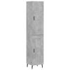vidaXL Hoge kast 34,5x34x180 cm bewerkt hout betongrijs