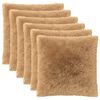 vidaXL Kussensloop 6 pcs HEERLEN Taupe 60 x 60 cm PV Fleece