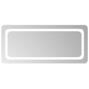 vidaXL LED Badkamer Spiegel Transparant 90 x 40 cm gehard glas