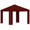vidaXL Paviljoen 3 x 3 m Bordeauxrood Polyester en staal 190 gsm