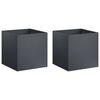 vidaXL Plantenbak 2 st Antraciet 25 x 25 x 25 cm Koudgewalst staal