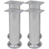 vidaXL Bankpoten rond chroom 180 mm 4 st