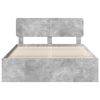 vidaXL Bedframe met hoofdeinde Beton 160 x 200 cm Massief grenenhout