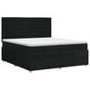 vidaXL Boxspringbed met matras met hoofdeinde Zwart 200 x 200 cm Stof