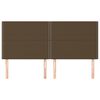 vidaXL Hoofdbord donkerbruin 180x5x118/128 cm stof
