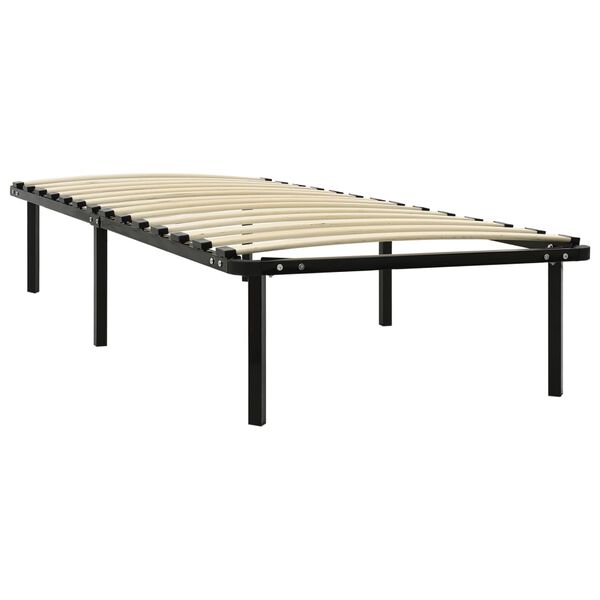 vidaXL Bedframe metaal zwart 100x200 cm