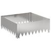 vidaXL Gazonrand 60 x 60 x 20 cm Staal Zilverkleurig