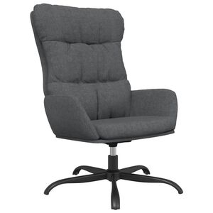 vidaXL Relaxstoel stof donkergrijs