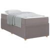 vidaXL Bedframe met matras Taupe 80 x 200 cm Stof