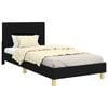 vidaXL Bedframe voor kinderen met hoofdbord Zwart 90 x 200 cm Stof