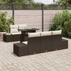 vidaXL Tuin Sofa Set met kussen met opslag 6 pcs Bruin en Cr&egrave;me