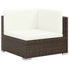 vidaXL 8-delige Loungeset met kussens poly rattan bruin