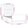 vidaXL Bedframe zonder matras 100x200 cm stof donkergrijs