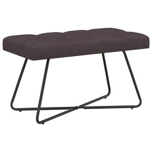 vidaXL Bank met knoopverstelling Donkerbruin 80 x 40 x 46 cm Stof