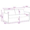 vidaXL Bankstel 2 pcs Donkergrijs 196 x 82 x 85 cm Stof