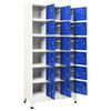 vidaXL Lockerkast 90x40x180 cm staal grijs en blauw