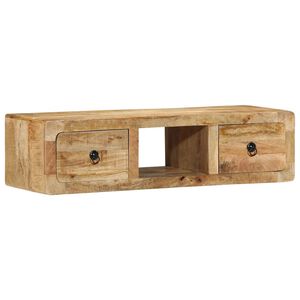vidaXL Tv-wandmeubel 100x32x25 cm massief hout ruw mangohout