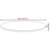vidaXL Tafelblad rond &Oslash; 80x2 cm massief acaciahout