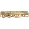 vidaXL Buiten bankenset 6 st Wit en Beige