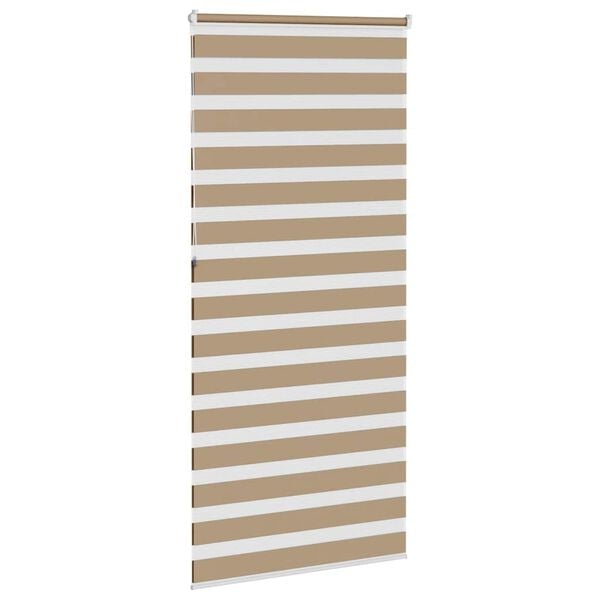 vidaXL Zebra Blind 100x230 cm stofbreedte 95,9 cm polyester zandbruin