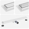 vidaXL 2 in 1 Doucheafvoer Zilver 70 cm Roestvrij staal 304