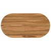 vidaXL Tafelblad 110 x 55 x 3,5 cm Ovaal Massief Teakhout Naturel