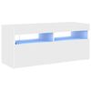 vidaXL Tv-meubel met LED-verlichting 90x35x40 cm wit