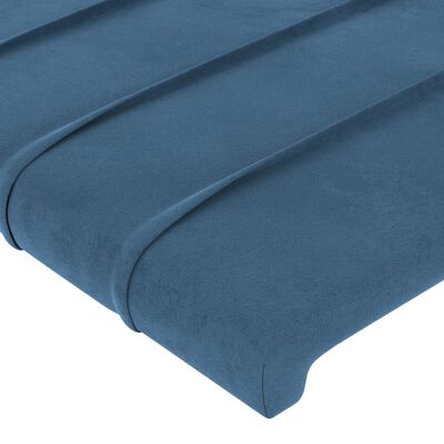 vidaXL Hoofdbord 80x5x78/88 cm fluweel donkerblauw