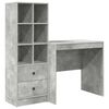 vidaXL Bureau met lade 2 pcs Beton Grijs