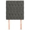 vidaXL Hoofdbord donkergrijs 80x7x118/128 cm Fluweel