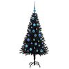 vidaXL Kerstboom met 150 LED met standaard Zwart 150 cm PVC